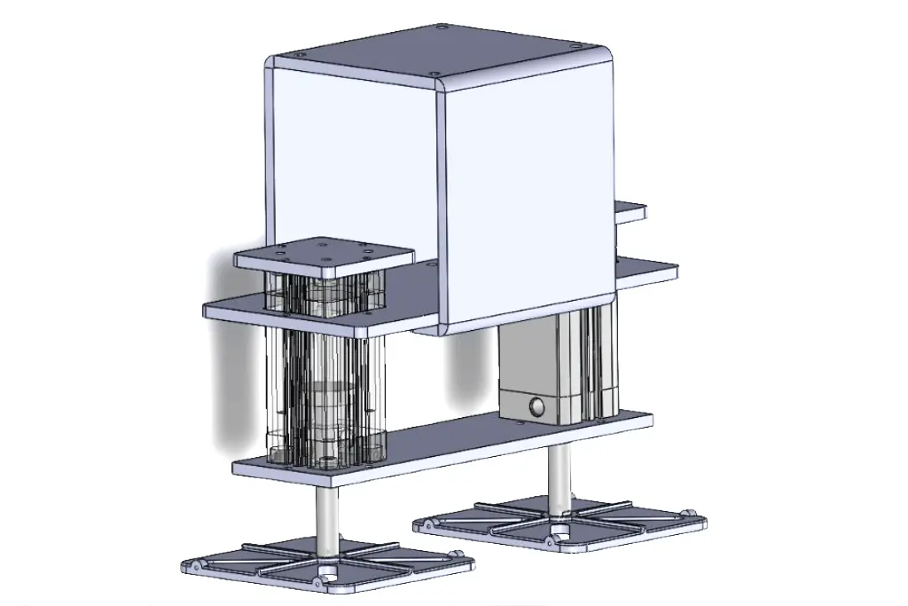 CAD model of gearbox